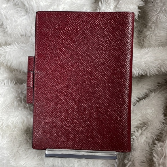 Hermès classic maroon Courchevel Agenda Cover - Picture 2 of 5
